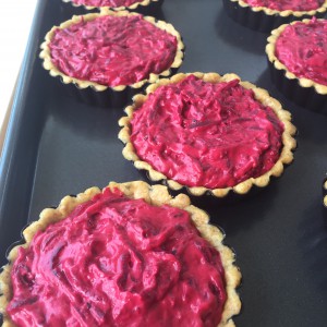 beetroot flans (before)