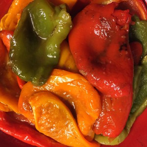 charred peppers