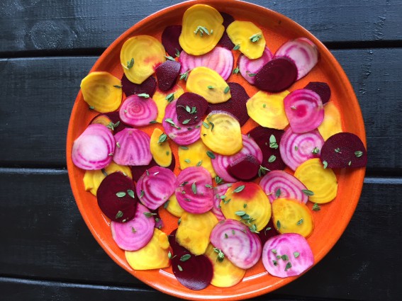 Varieties of raw beetroot rested in lemon juice and a touch of sea salt, dressed with a tinsy drizzle of extra virgin olive oil, homemade raspberry vinegar and a scattering of lemon thyme. Varieties of raw beetroot rested in lemon juice and a touch of sea salt, dressed with a tinsy drizzle of extra virgin olive oil, homemade raspberry vinegar and a scattering of lemon thyme.