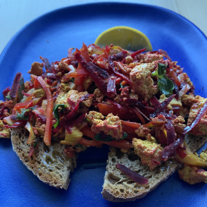 tofu scramble on toast